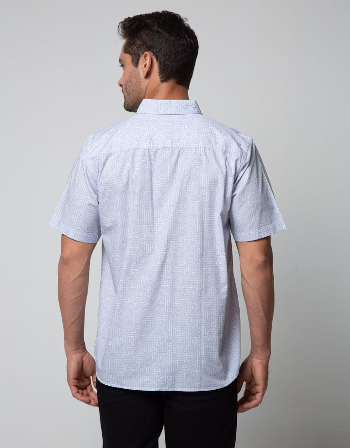 Cole Short Sleeve Shirt Poplin Chambry