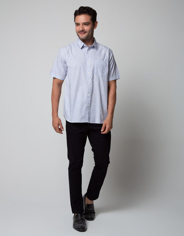 Cole Short Sleeve Shirt Poplin Chambry