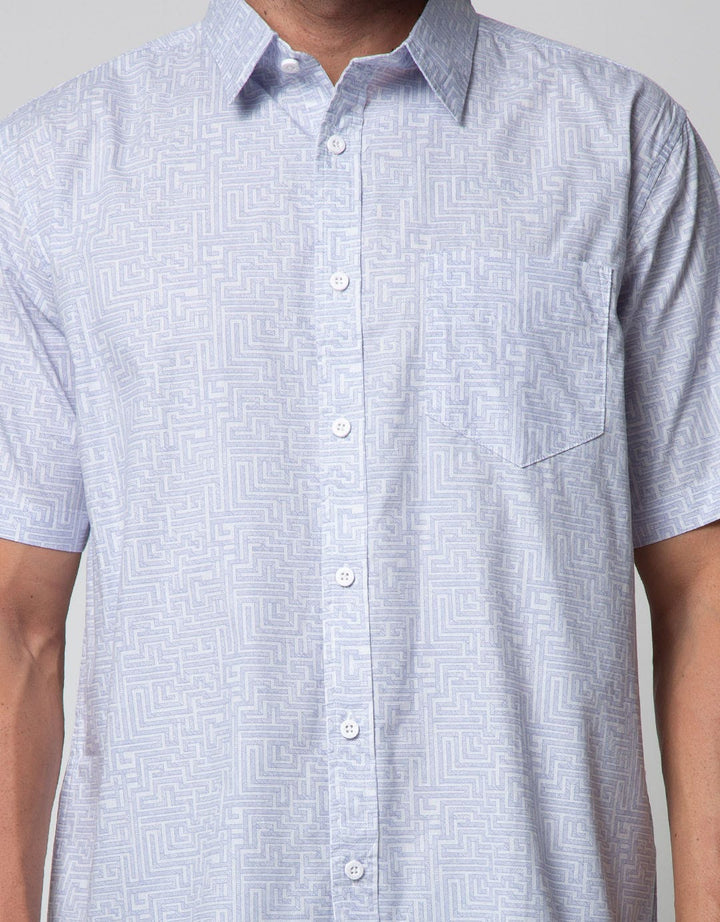 Cole Short Sleeve Shirt Poplin Chambry
