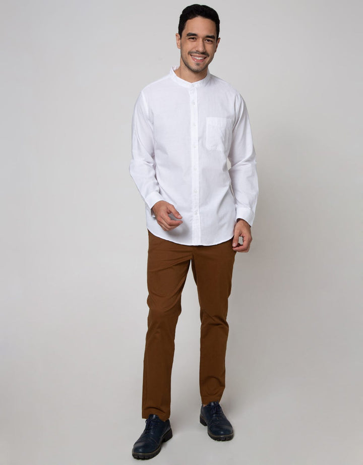 Cole Long Sleeve Shirt Grandad 1 Pocket