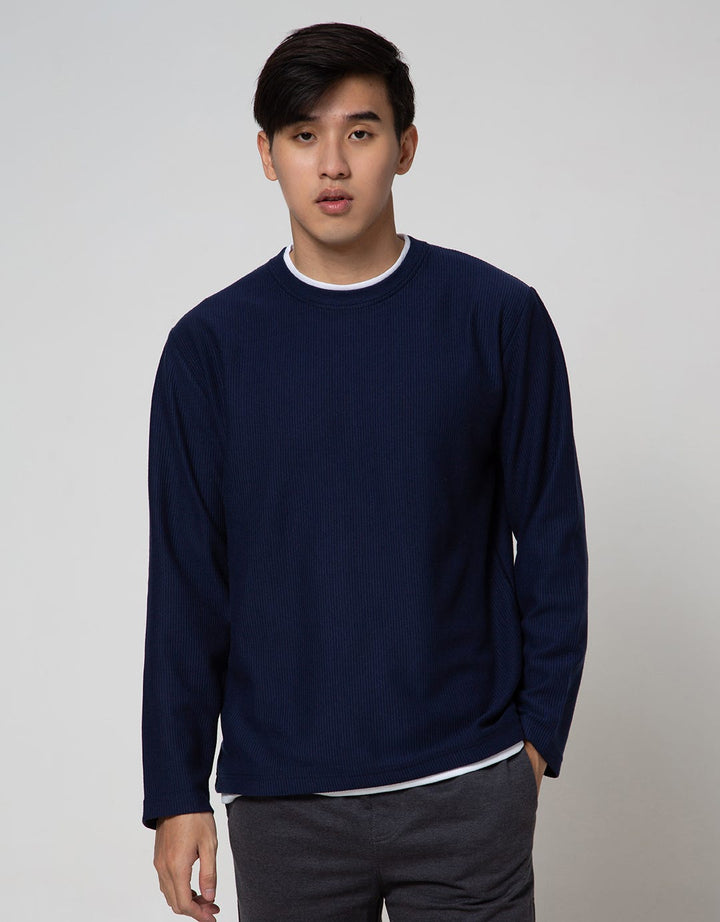Details Sweatshirt Jumper Texture Double Layer