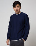 Details Sweatshirt Jumper Texture Double Layer
