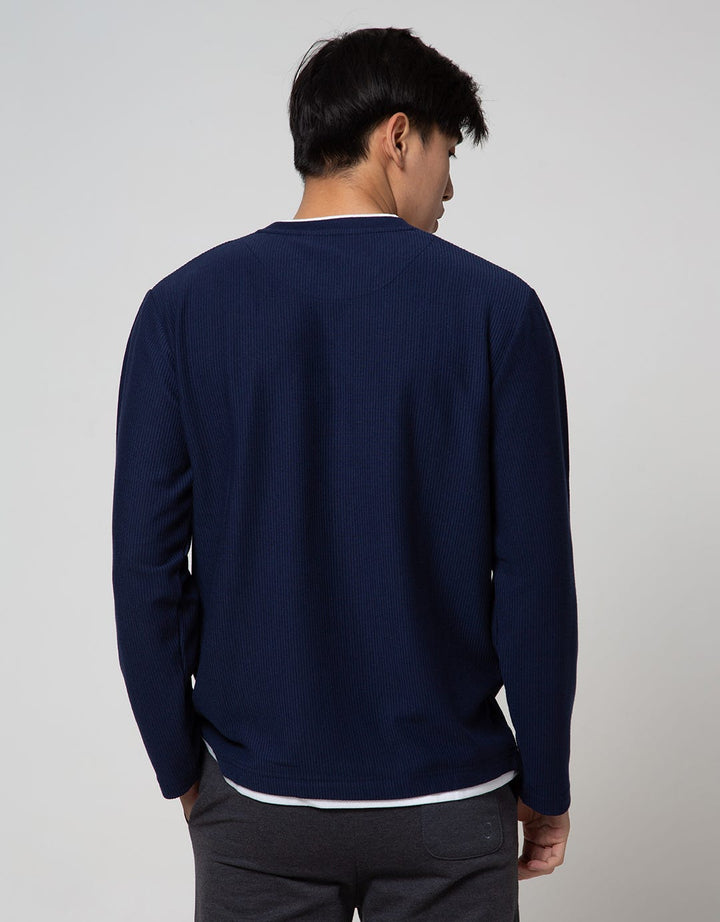 Details Sweatshirt Jumper Texture Double Layer