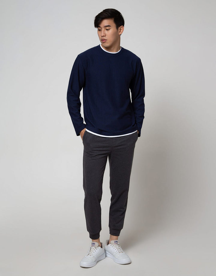 Details Sweatshirt Jumper Texture Double Layer