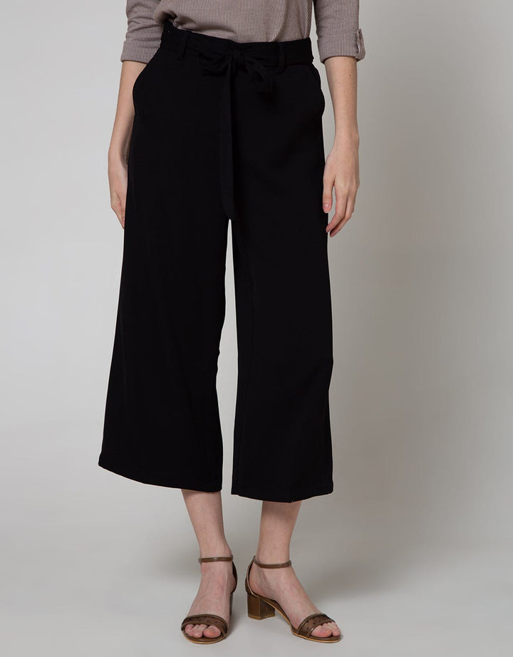 Connexion Long Pants Loose Crop Wide Leg Belted Cullote