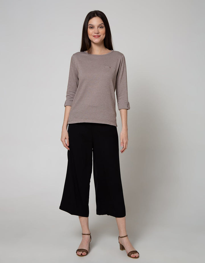 Connexion Long Pants Loose Crop Wide Leg Belted Cullote