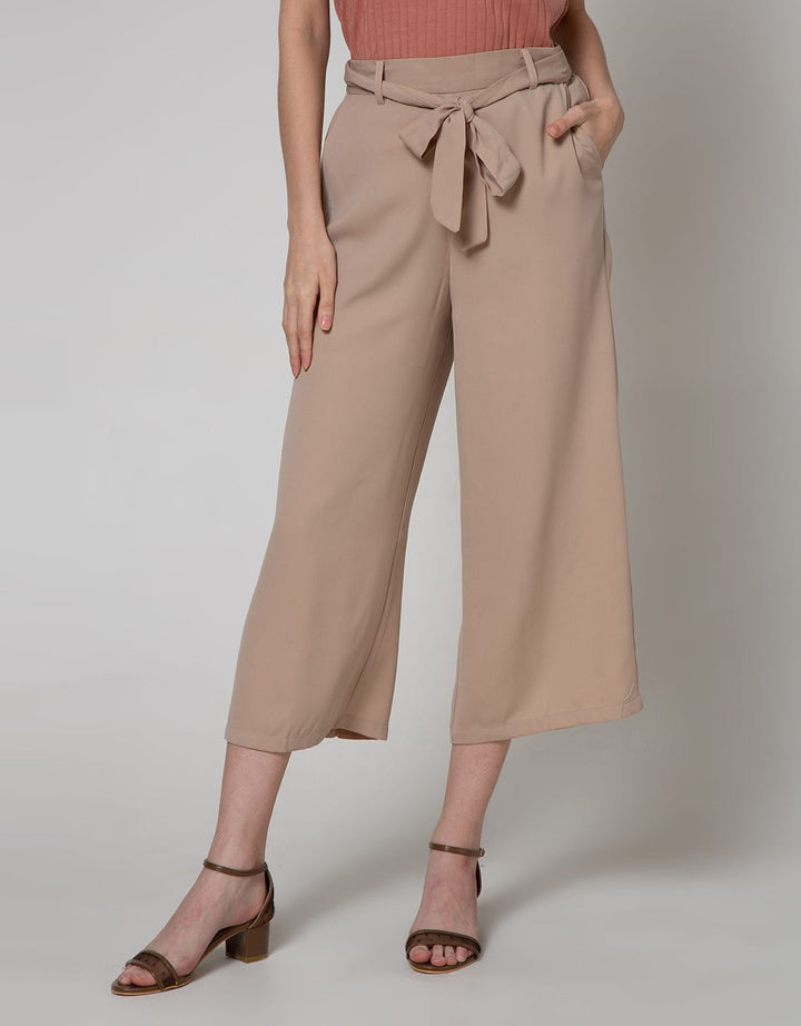 Connexion Long Pants Loose Crop Wide Leg Belted Cullote