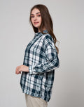 Nevada Long Sleeve Shirt Top Check Rayon