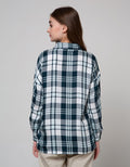 Nevada Long Sleeve Shirt Top Check Rayon