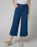 Nevada Denim Long Pants Kulot With Buttons
