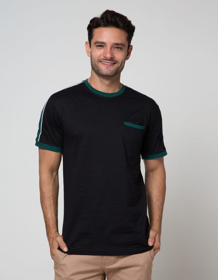 Details Short Sleeve T-Shirt Round Neck Cut N Sewn Shoulder