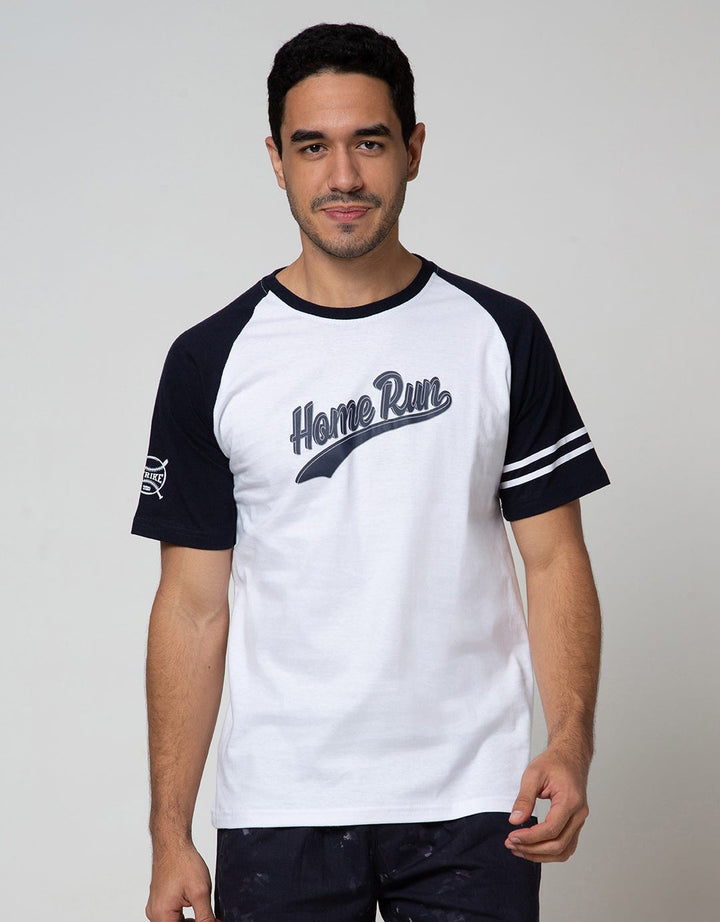 T Zone Short Sleeve Raglan T-Shirt Theme Baseball Homerun