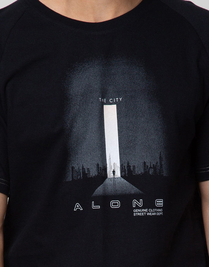 T Zone Short Sleeve Raglan T-Shirt Theme City Alone