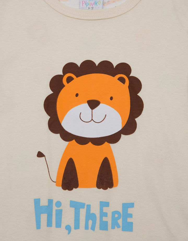 Pipiniko Short Jumpsuit Romper Pendek Lion And Friend