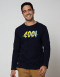 T Zone Long Sleeve T-Shirt Print Graffiti Mock Layer Cool
