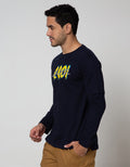 T Zone Long Sleeve T-Shirt Print Graffiti Mock Layer Cool