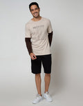 T Zone Long Sleeve Print Graffiti Mock Layer Surpass