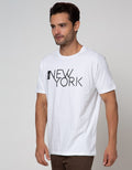 T Zone Big Size T-Shirt Print City New York