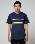Cole T-Shirt Stripe Eng Chest