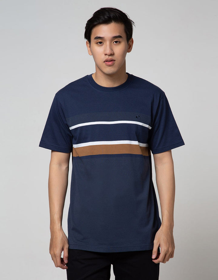 Cole T-Shirt Stripe Eng Chest
