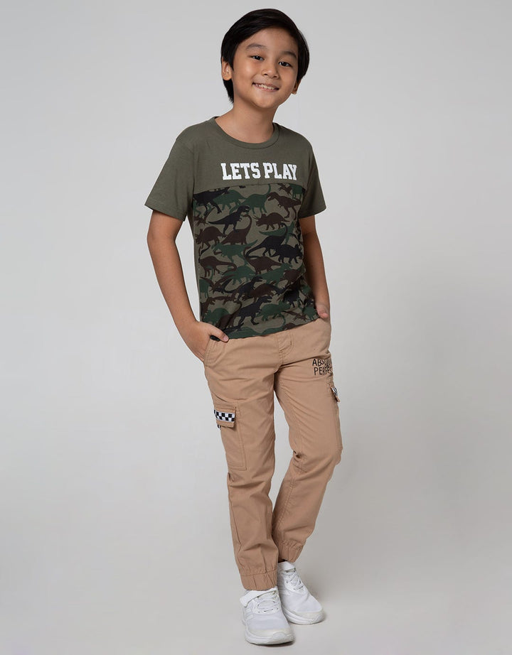Little M Short Sleeve T-Shirt Dino Camo Let'S Play