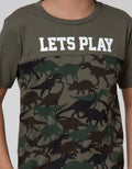 Little M Short Sleeve T-Shirt Dino Camo Let'S Play
