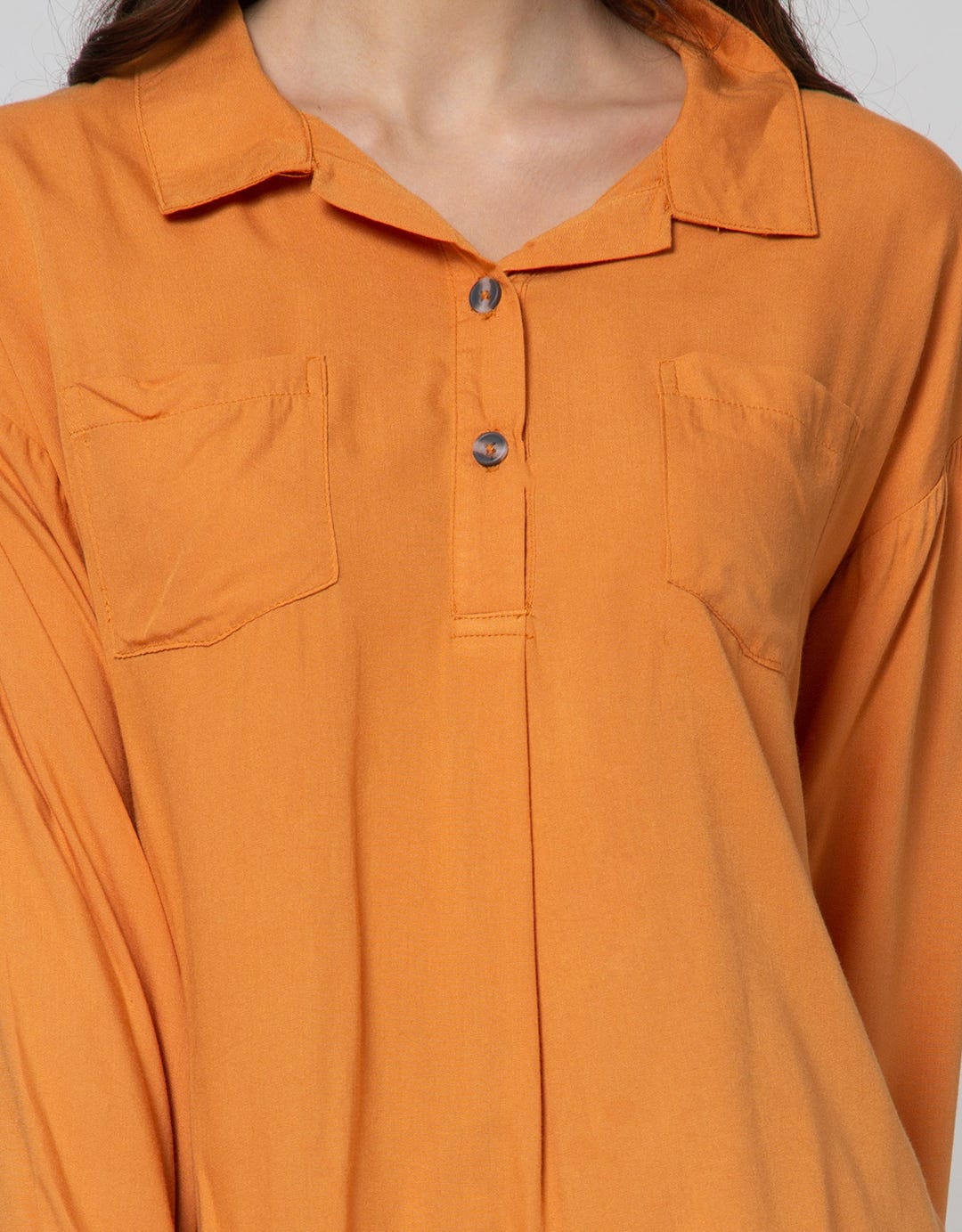 Connexion Long Sleeve Shirt Rayon Twl 2 Pocket With Lowneck