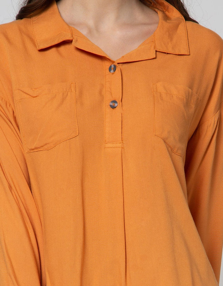 Connexion Long Sleeve Shirt Rayon Twl 2 Pocket With Lowneck