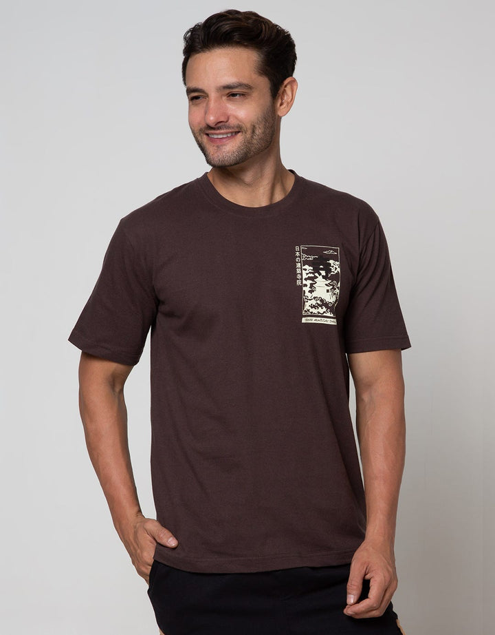 T Zone Short Sleeve T-Shirt Print Japan Story Temple