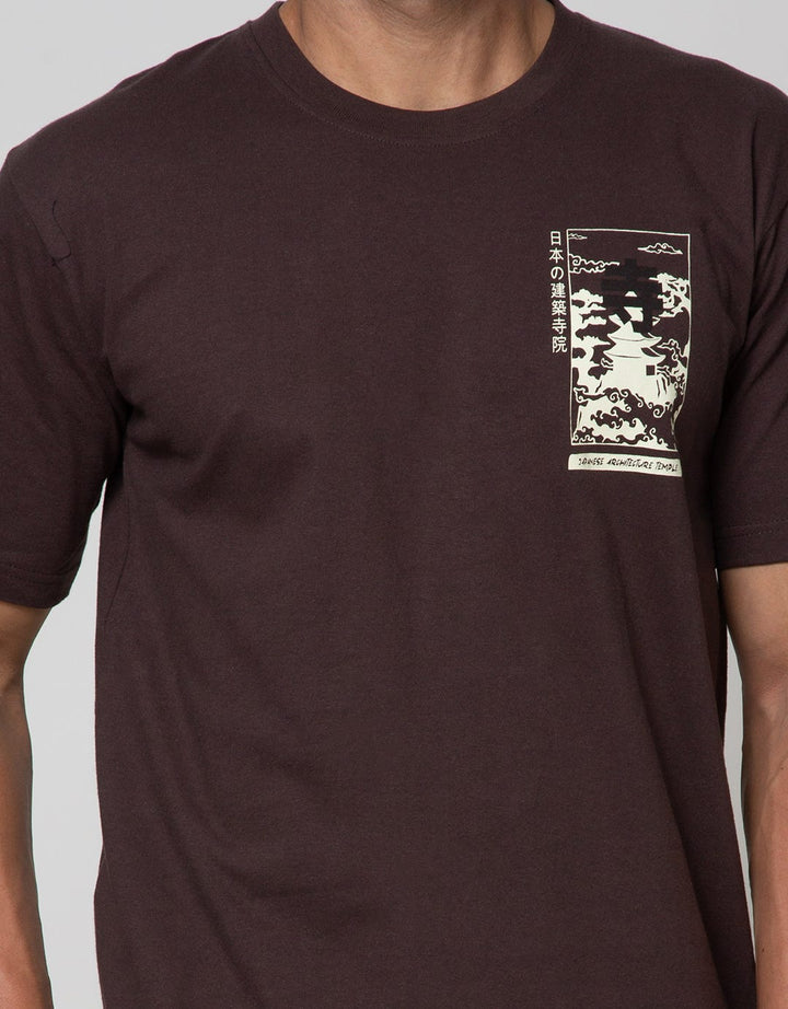 T Zone Short Sleeve T-Shirt Print Japan Story Temple