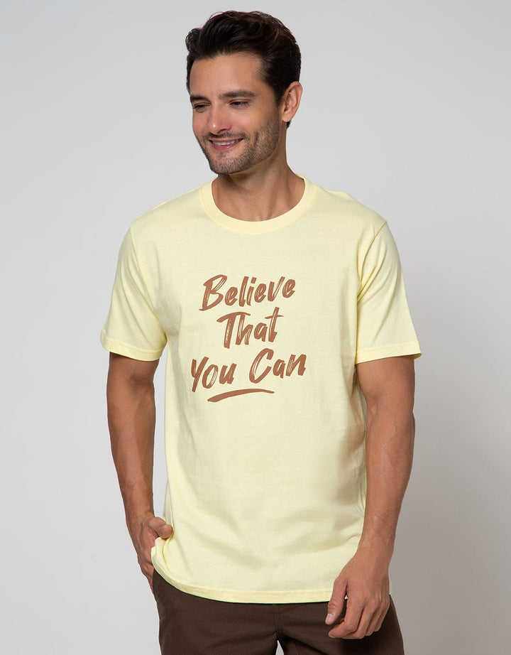 T Zone Big Size T-Shirt Theme Statement Stay Optimistic