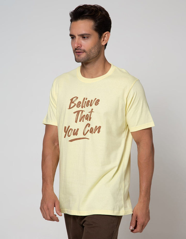 T Zone Big Size T-Shirt Theme Statement Stay Optimistic