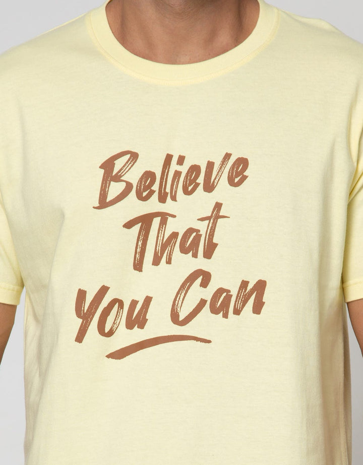 T Zone Big Size T-Shirt Theme Statement Stay Optimistic