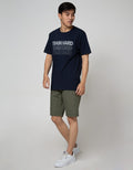 T Zone Big Size T-Shirt Theme Statement - Train Hard:Navy Blue:Xxl:Text:Ss T-Shirt