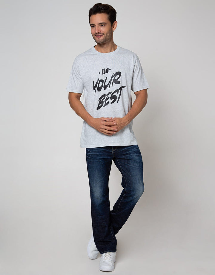 T Zone Big Size T-Shirt Theme Statement Do Your Best