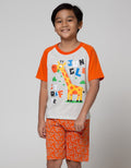 Little M Top Bottom Set Raglan Animal Celana