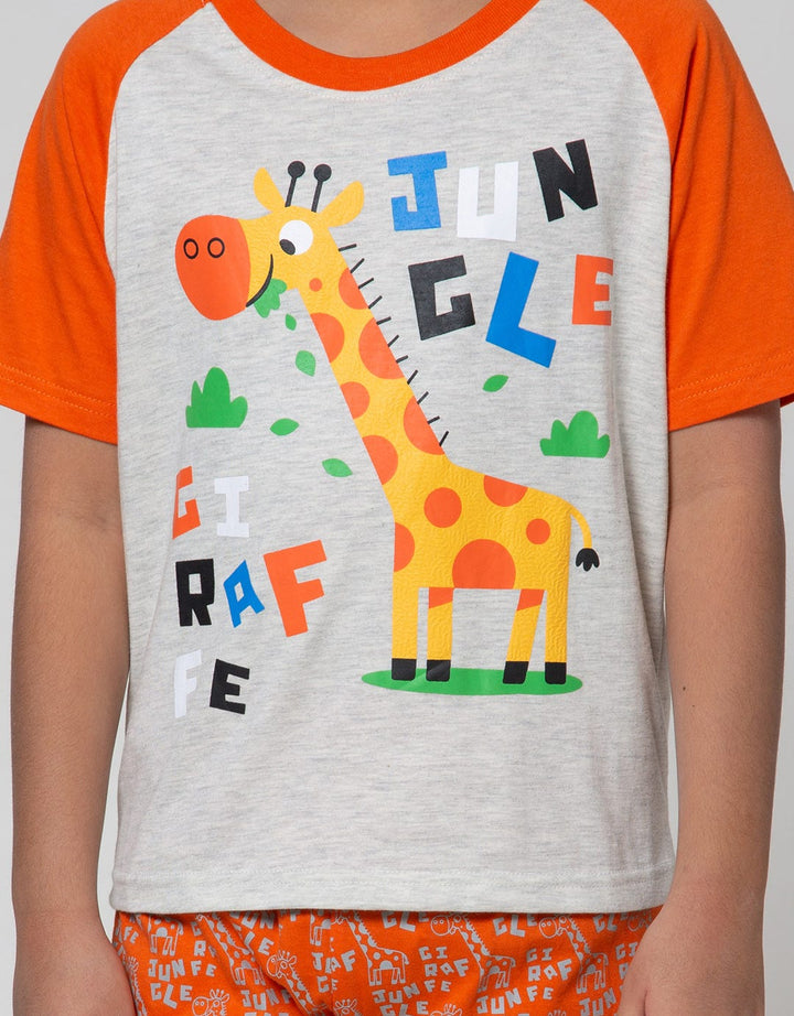 Little M Top Bottom Set Raglan Animal Celana