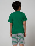 Little M Top Bottom Set Dino Roar Celana Print Stripe
