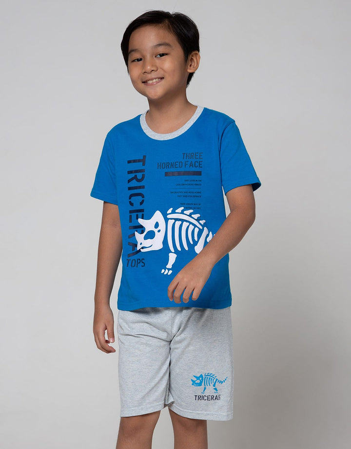 Little M Top Bottom Set Reg Dino Skeleton