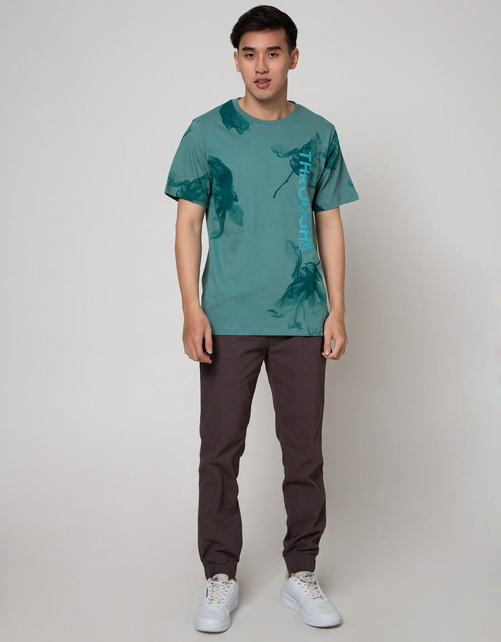 T Zone Short Sleeve T-Shirt Short Sleeve Print Aop Romance Flower Through