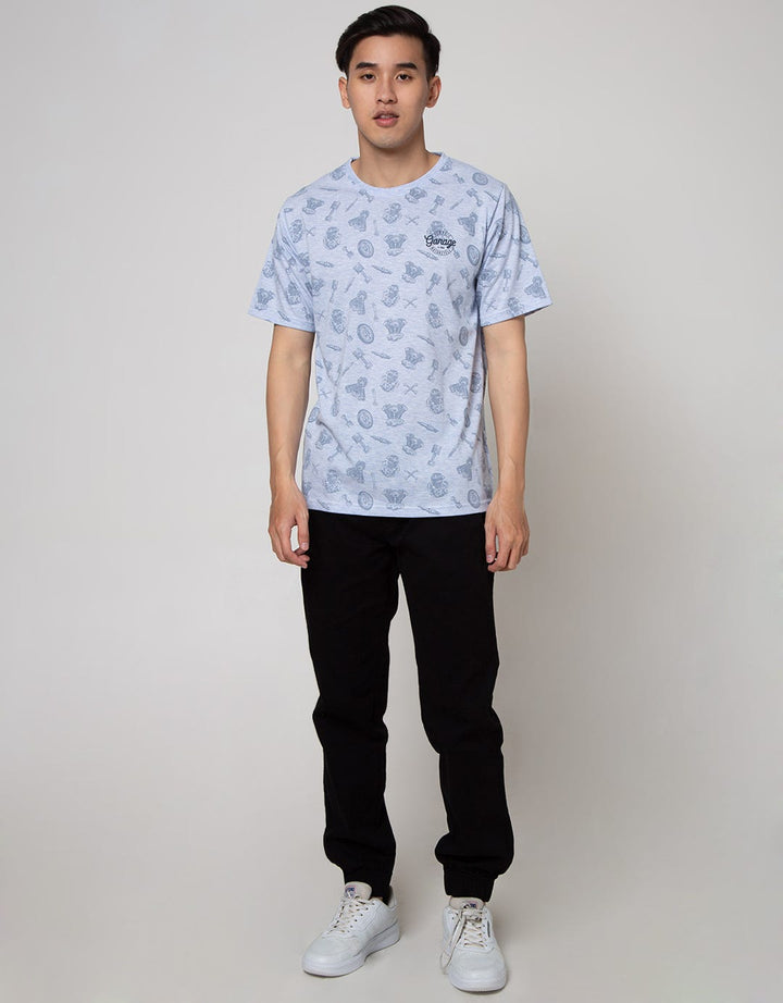 T Zone Short Sleeve T-Shirt Fullprint Motor Garage