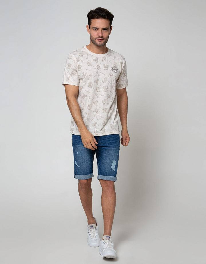 T Zone Short Sleeve T-Shirt Fullprint Motor Garage