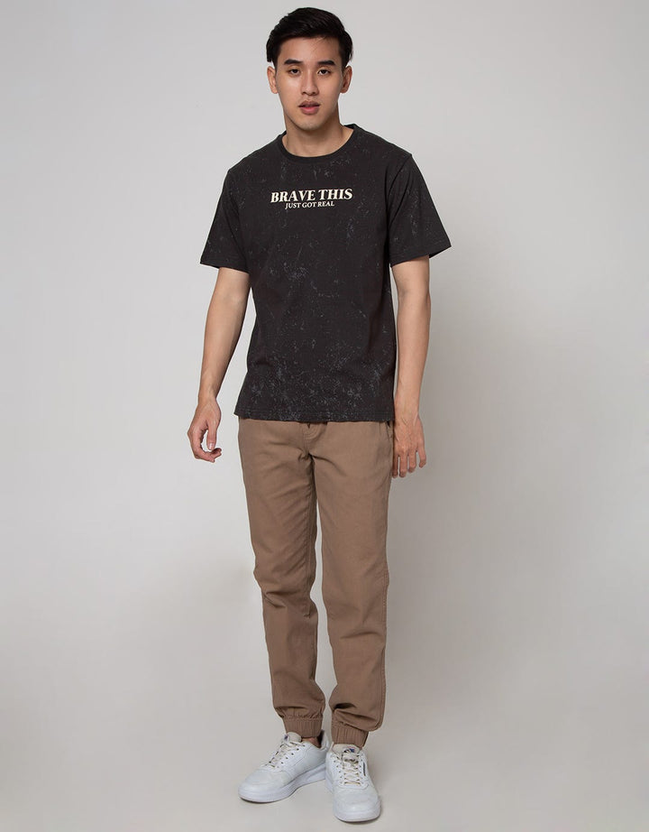 T Zone Short Sleeve T-Shirt Fullprint Statement Brave