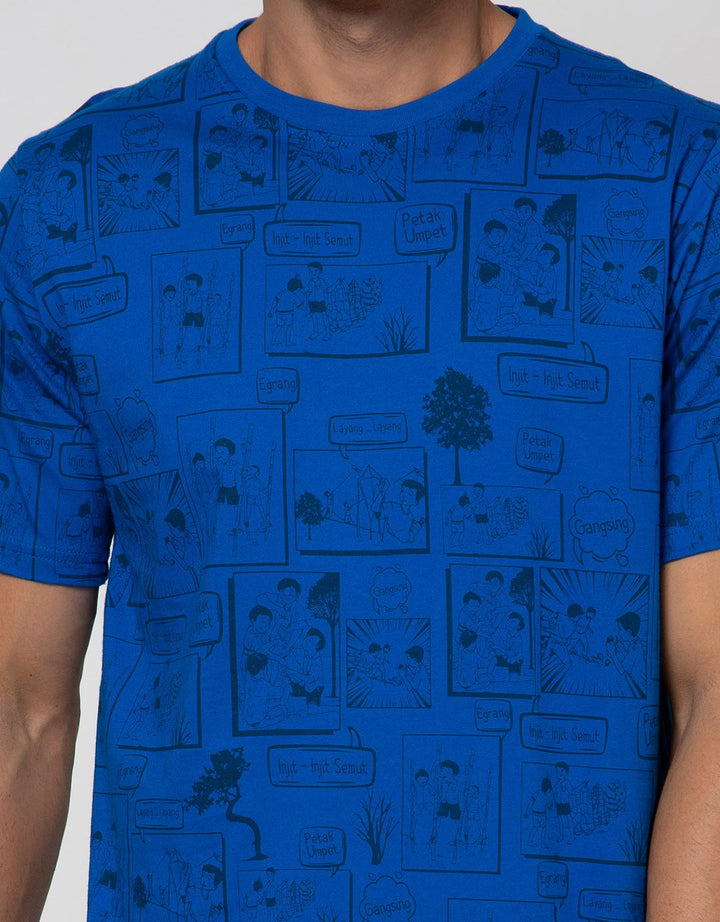 T Zone Short Sleeve T-Shirt Print Indonesia Banget Coll Games Comic