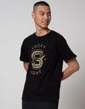T Zone Short Sleeve T-Shirt Print Theme Number Lucky Eight (8)