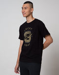 T Zone Short Sleeve T-Shirt Print Theme Number Lucky Eight (8)