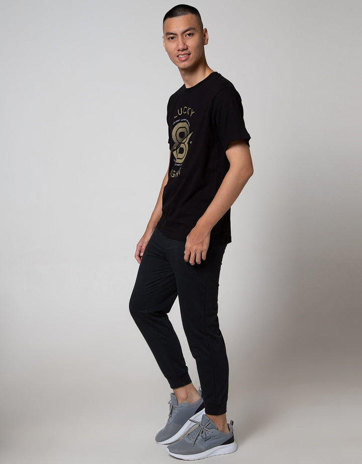 T Zone Short Sleeve T-Shirt Print Theme Number Lucky Eight (8)