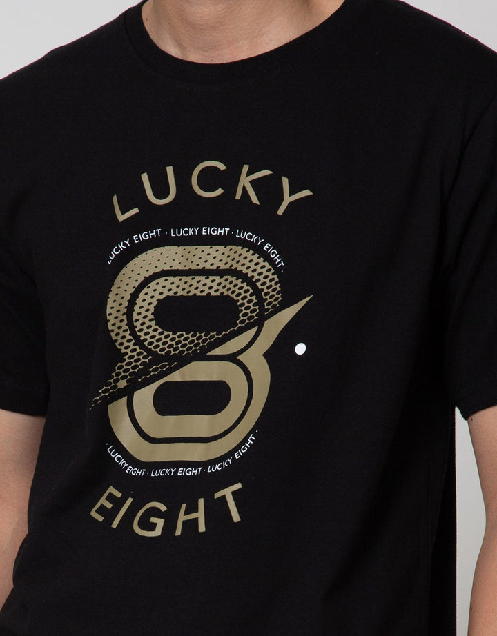T Zone Short Sleeve T-Shirt Print Theme Number Lucky Eight (8)
