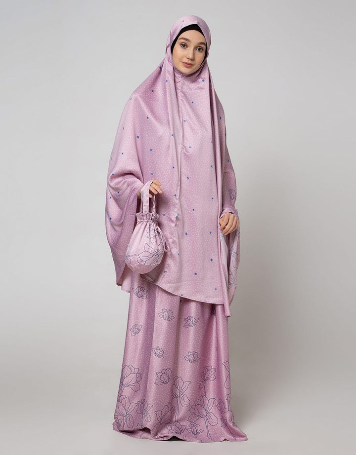 Annisa Mukena Flowery Prayer Set With Small Bag