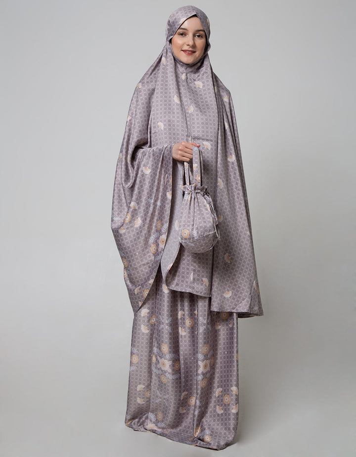 Annisa Mukena Geometric Flower Prayer Set With Small Bag